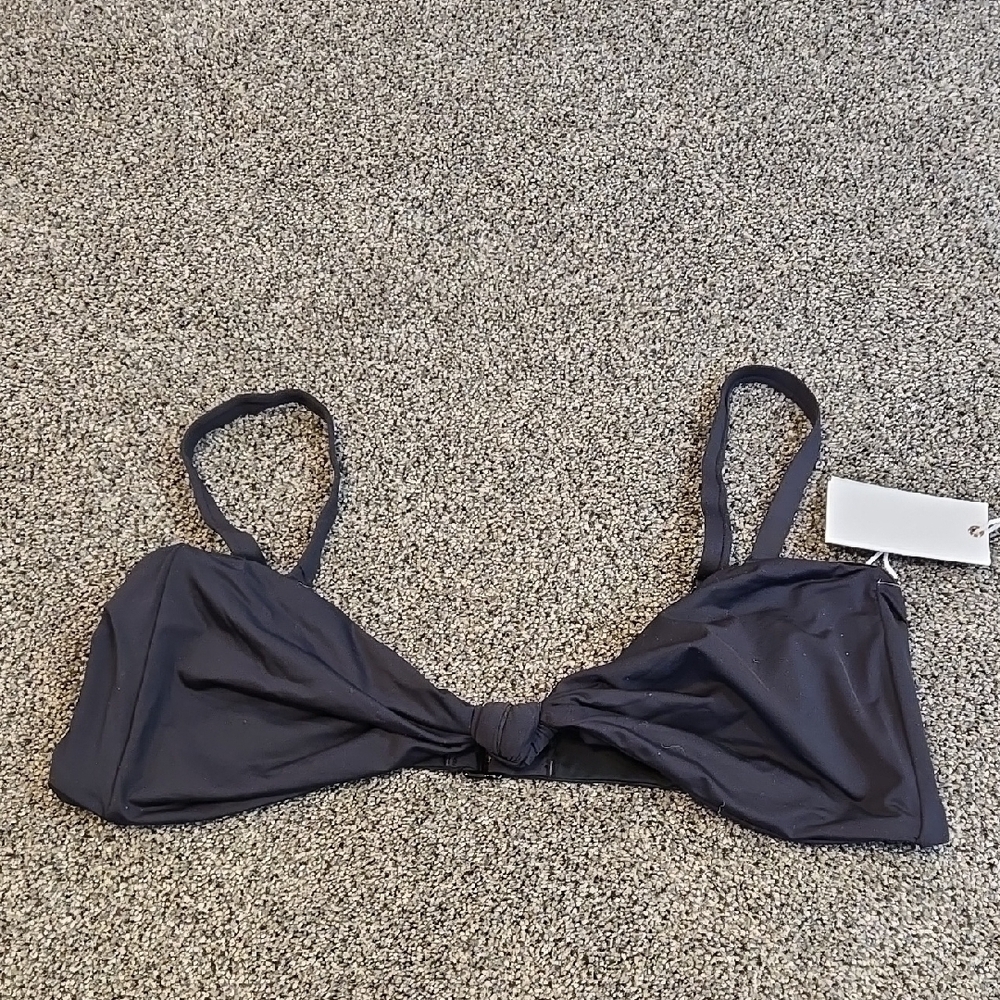 NWT Good American Women Always Fits Black Bikini Top Swim Sz 5/2XL